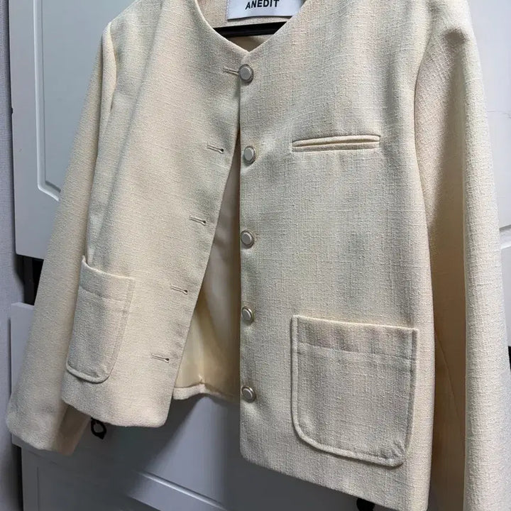 [BUNJANG] ANEDIT Tweed Jacket Cream Yellow / ANEDIT 언에디트 트위드자켓 크림 옐로우 급처