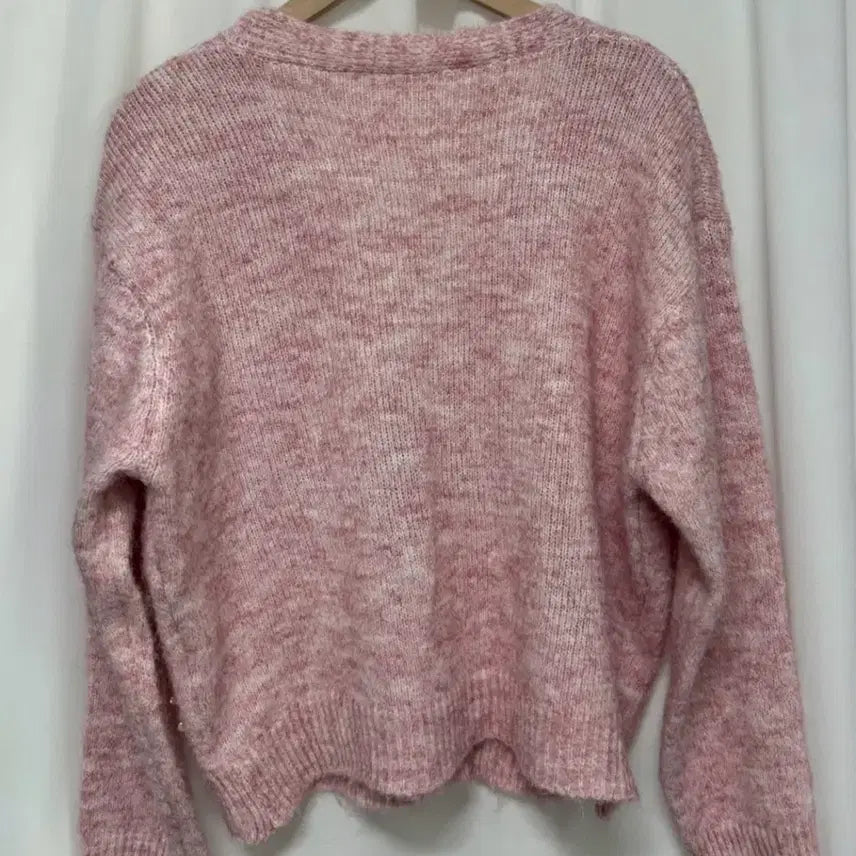 [BUNJANG] Pink Sequin Knit Cardigan / [새상품] 핑크 스팽글 니트 가디건