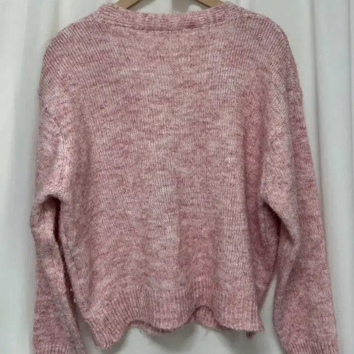 [BUNJANG] Pink Sequin Knit Cardigan / [새상품] 핑크 스팽글 니트 가디건
