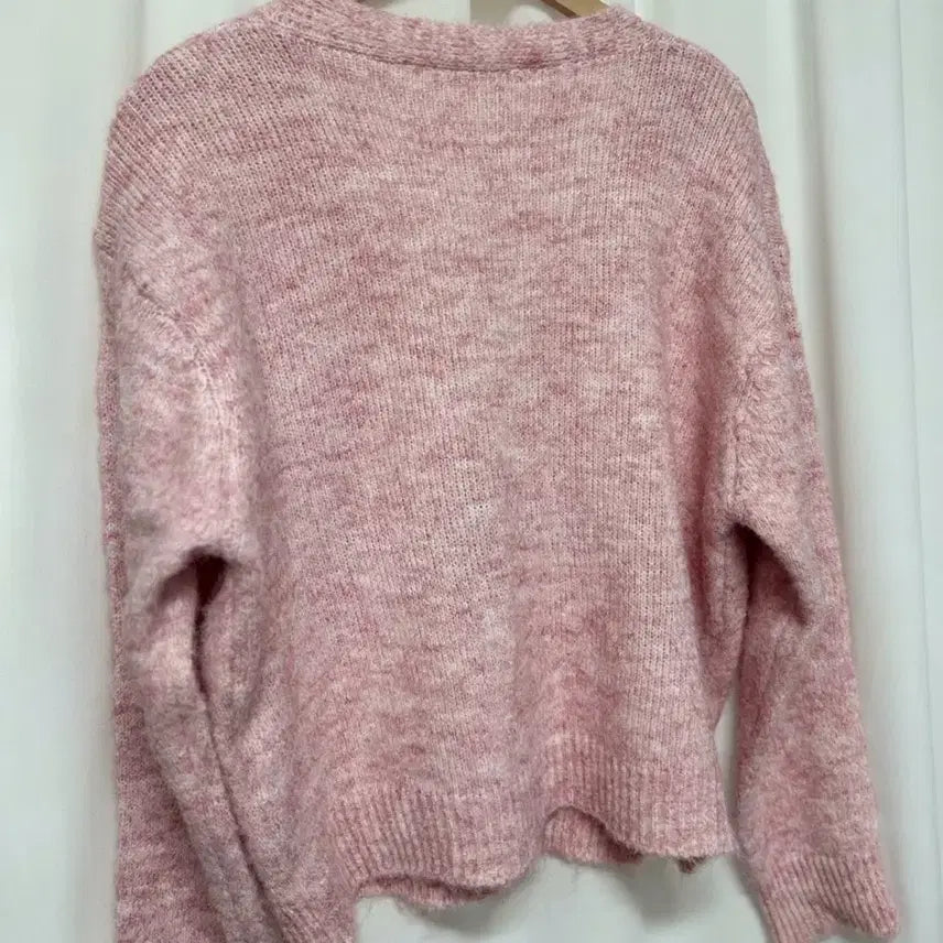 [BUNJANG] Pink Sequin Knit Cardigan / [새상품] 핑크 스팽글 니트 가디건