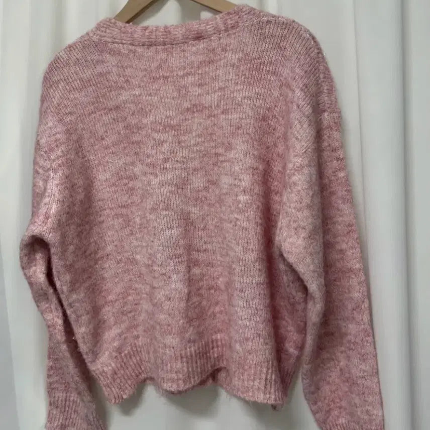 [BUNJANG] Pink Sequin Knit Cardigan / [새상품] 핑크 스팽글 니트 가디건
