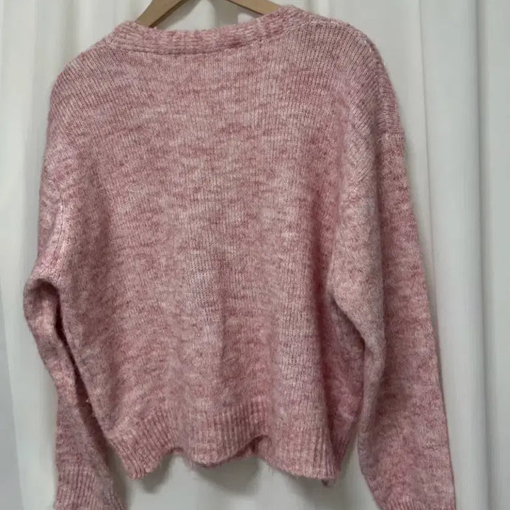 [BUNJANG] Pink Sequin Knit Cardigan / [새상품] 핑크 스팽글 니트 가디건