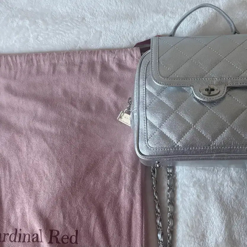 [BUNJANG] Cardinal Red To-art Bag Silver Backpack / 카디널레드 투아트백 실버 To-art BAG silver