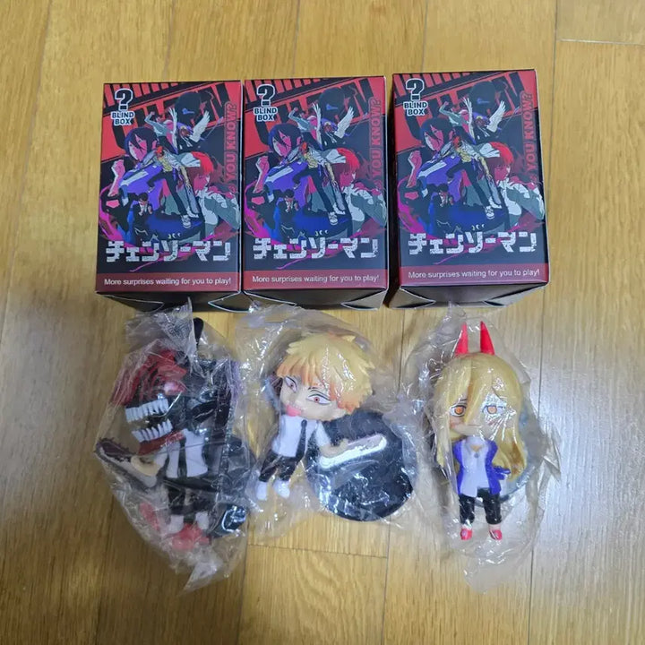 [BUNJANG] Chainsaw Man Denji &amp; Power Figure Bundle Set / 체인소맨 조립형 피규어 미개봉 3개 일괄판매 덴지 파워