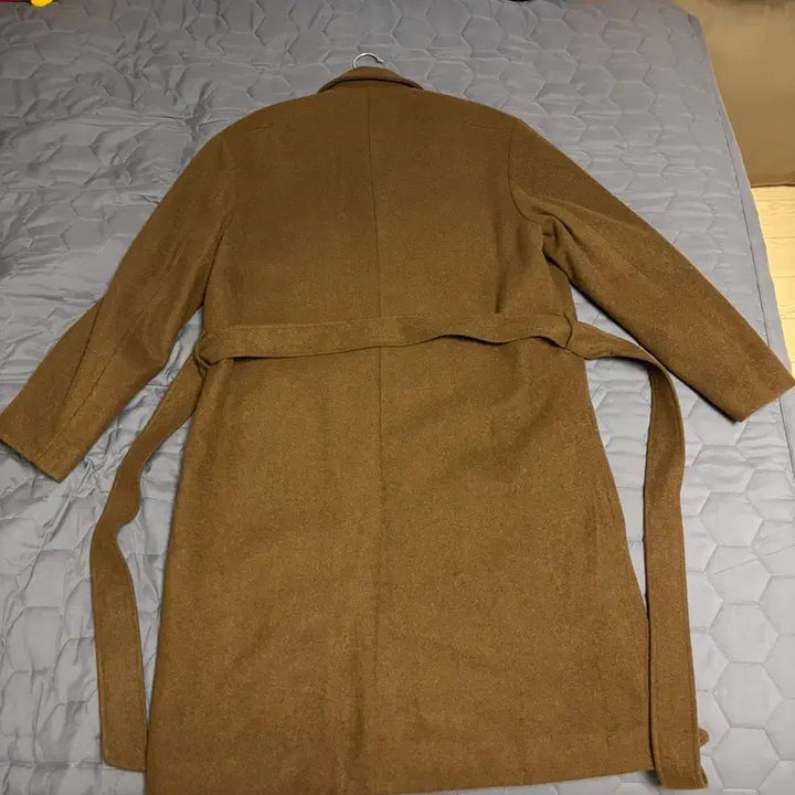 [BUNJANG] Unspecified Double Long Coat - Brown / 브라운 더블 롱코트