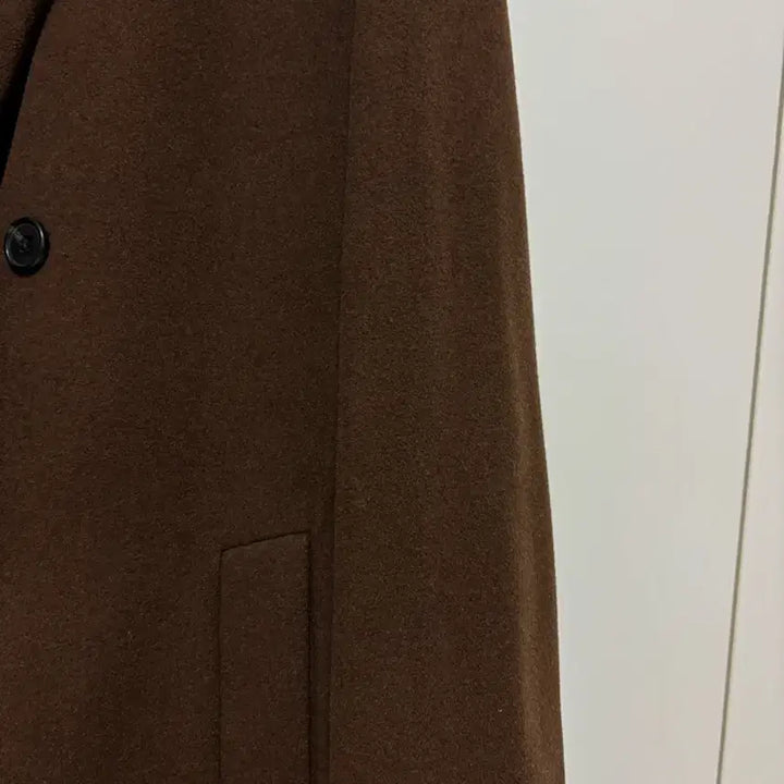 [BUNJANG] Unspecified Double Long Coat - Brown / 브라운 더블 롱코트