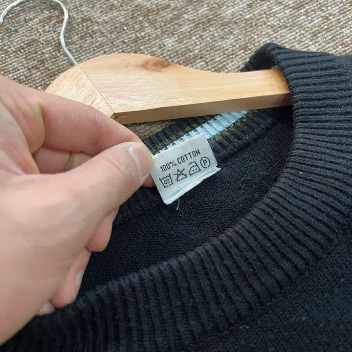 [BUNJANG] Lacoste Stripe Wool Knit M / 라코스테 스트라이프 울 니트 M