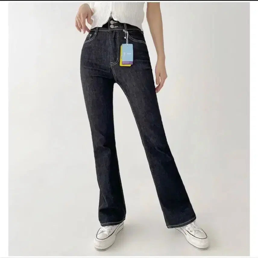 [BUNJANG] Unbranded Bootcut Denim Pants - Black M / 생지 부츠컷 데님 팬츠 / 부츠컷 바지 / 생지 데님