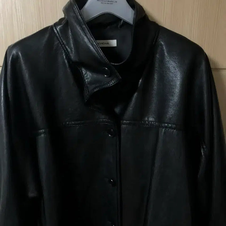 [BUNJANG] Monoha High Neck Button Jacket Black / 모노하 하이넥 버튼 자켓 블랙