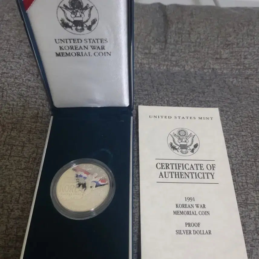 [BUNJANG] United States Korean War Memorial Silver Coin / 한국전쟁 참전 기념 은화 케이스 포함 판매합니다