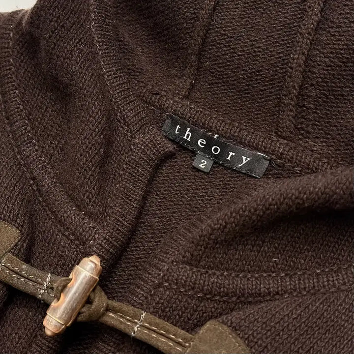 [BUNJANG] Theory Brown Wool Cashmere Toggle Coat / Theory 띠어리 초코브라운 울 캐시미어 니트 떡볶이 코트