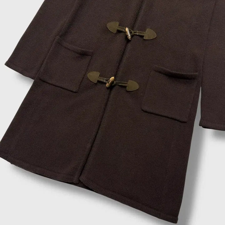 [BUNJANG] Theory Brown Wool Cashmere Toggle Coat / Theory 띠어리 초코브라운 울 캐시미어 니트 떡볶이 코트