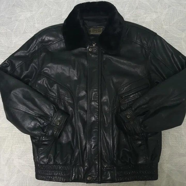 [BUNJANG] Vintage Leather Bomber Jacket / 빈티지 가죽 봄버 자켓
