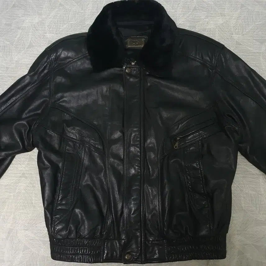 [BUNJANG] Vintage Leather Bomber Jacket / 빈티지 가죽 봄버 자켓
