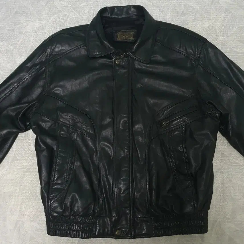 [BUNJANG] Vintage Leather Bomber Jacket / 빈티지 가죽 봄버 자켓