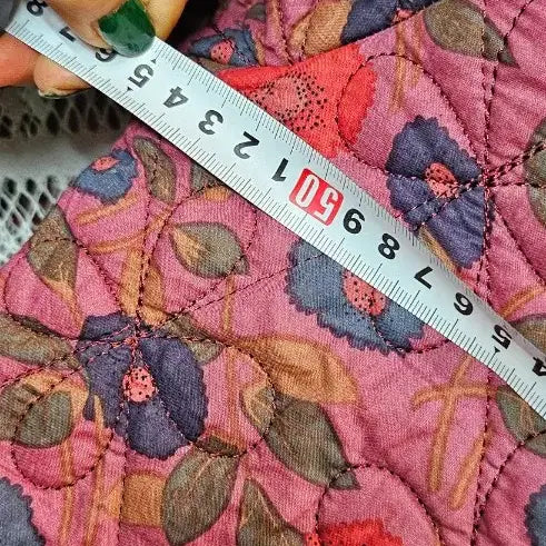 [BUNJANG] Floral Quilted Wool Coat / 플라워 패턴 퀼팅 털누빔 코트