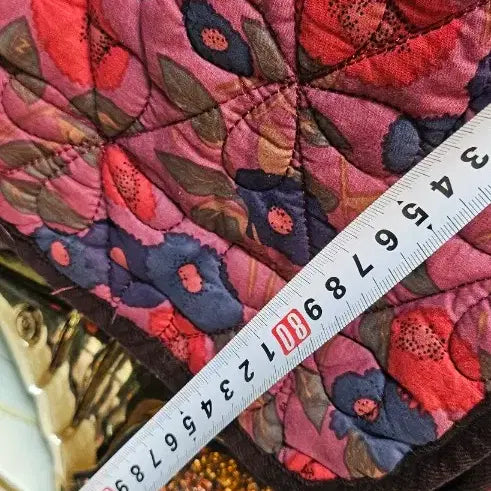 [BUNJANG] Floral Quilted Wool Coat / 플라워 패턴 퀼팅 털누빔 코트