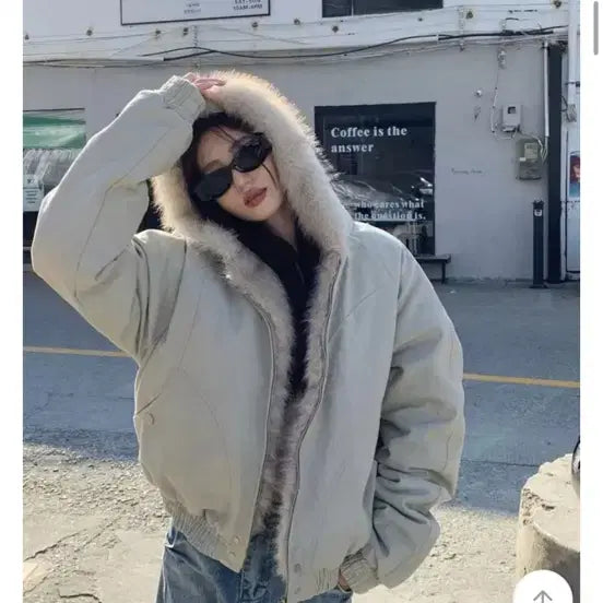 [BUNJANG] New Hoodie Jacket / 새상품) 퍼후드자켓