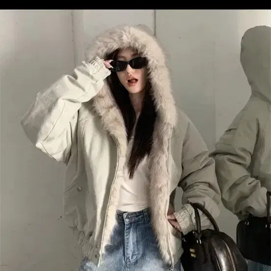 [BUNJANG] New Hoodie Jacket / 새상품) 퍼후드자켓