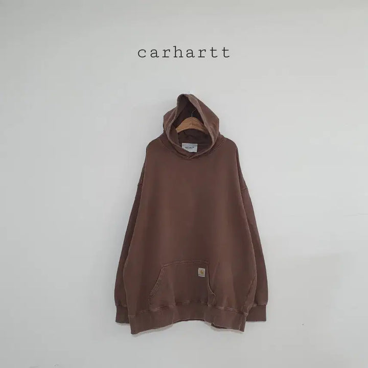[BUNJANG] Carhartt WIP Washed Brown Minimal Logo Hoodie / 세일)No.26020912 칼하트 WIP 워싱브라운 후드 미니멀로고후드