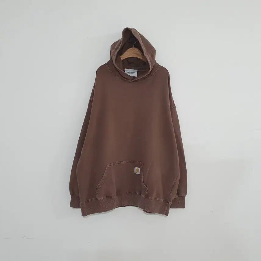 [BUNJANG] Carhartt WIP Washed Brown Minimal Logo Hoodie / 세일)No.26020912 칼하트 WIP 워싱브라운 후드 미니멀로고후드