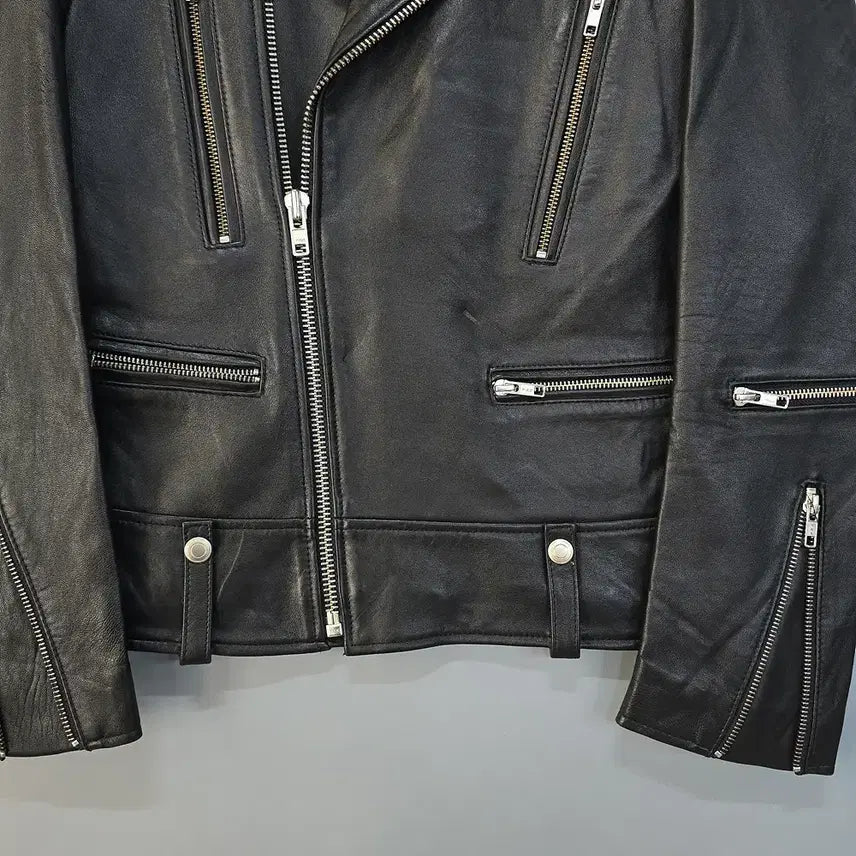 [BUNJANG] VIVASTUDIO Lambskin Leather Rider Jacket / 비바스튜디오(vivastudio) 램스킨 라이더 가죽자켓 블랙 S