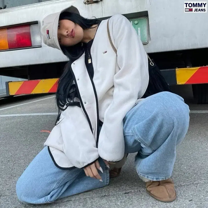 [BUNJANG] Tommy Hilfiger Fleece Jacket / 타미 노카라후리스 플리스자켓