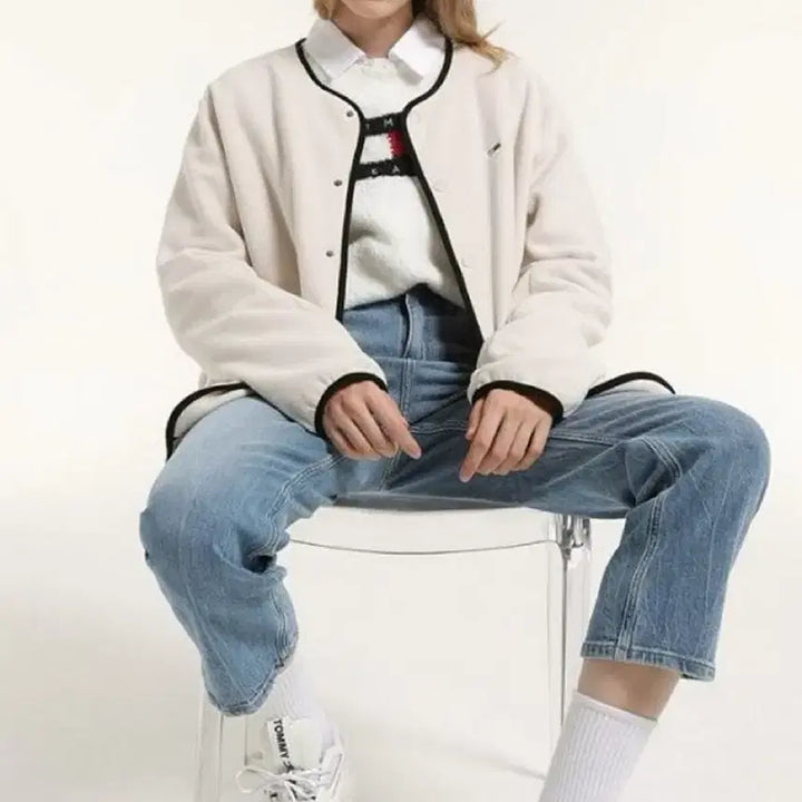 [BUNJANG] Tommy Hilfiger Fleece Jacket / 타미 노카라후리스 플리스자켓