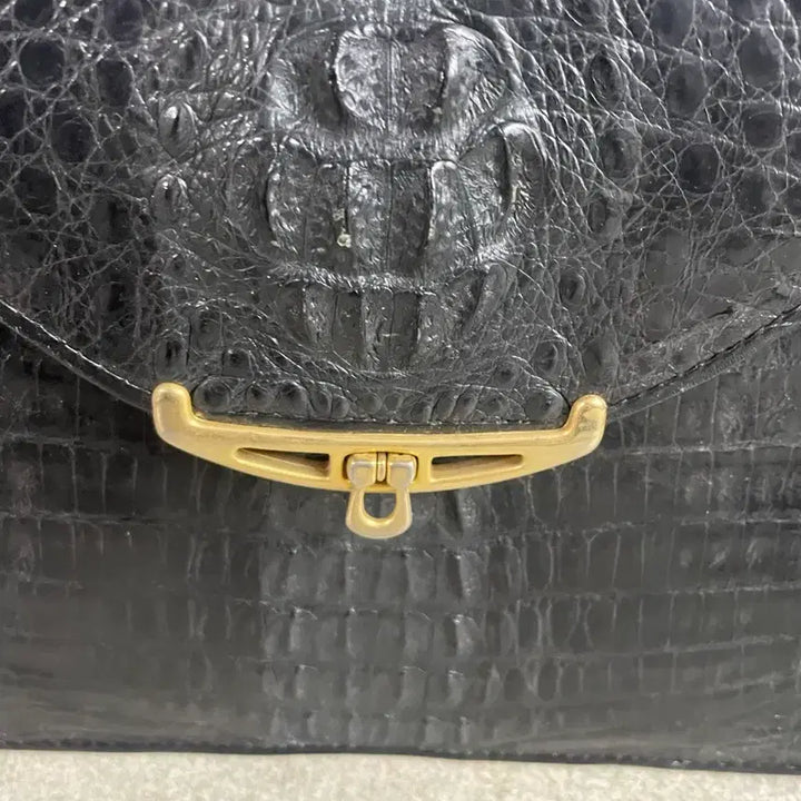 [BUNJANG] Black Crocodile Leather Shoulder Bag & Crossbody / 500만원대 고가의 블랙 악어 가죽 숄더백&크로스백
