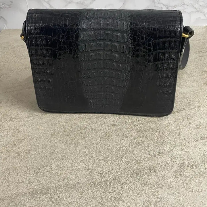 [BUNJANG] Black Crocodile Leather Shoulder Bag & Crossbody / 500만원대 고가의 블랙 악어 가죽 숄더백&크로스백
