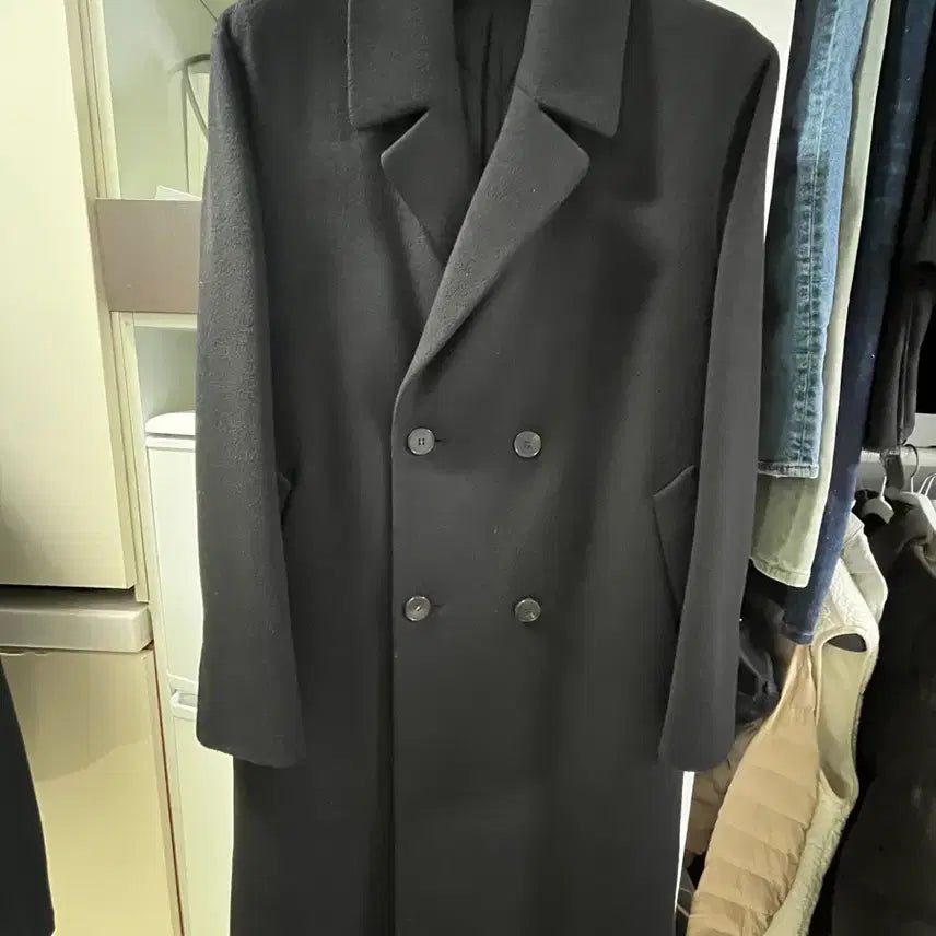[BUNJANG] MAMAGARI 20FW Double Coat Black / 마마가리 / 20fw 백패딩 더블 코트 블랙 / 50