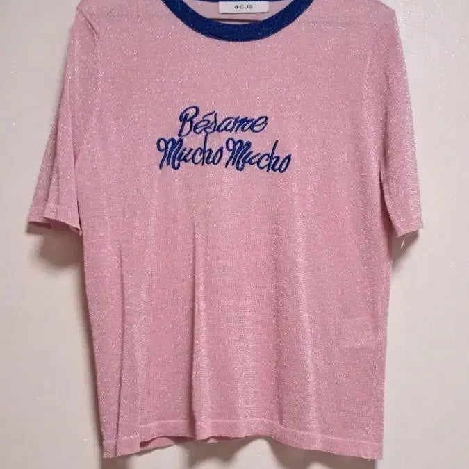 [BUNJANG] 4CUS Pink T-shirt / 4CUS 포커스 핑크 반팔 티셔츠