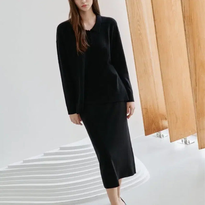 [BUNJANG] Kotelo U-neck Pullover Knit Black / 새상품 kotelo 유넥 풀오버 니트 블랙