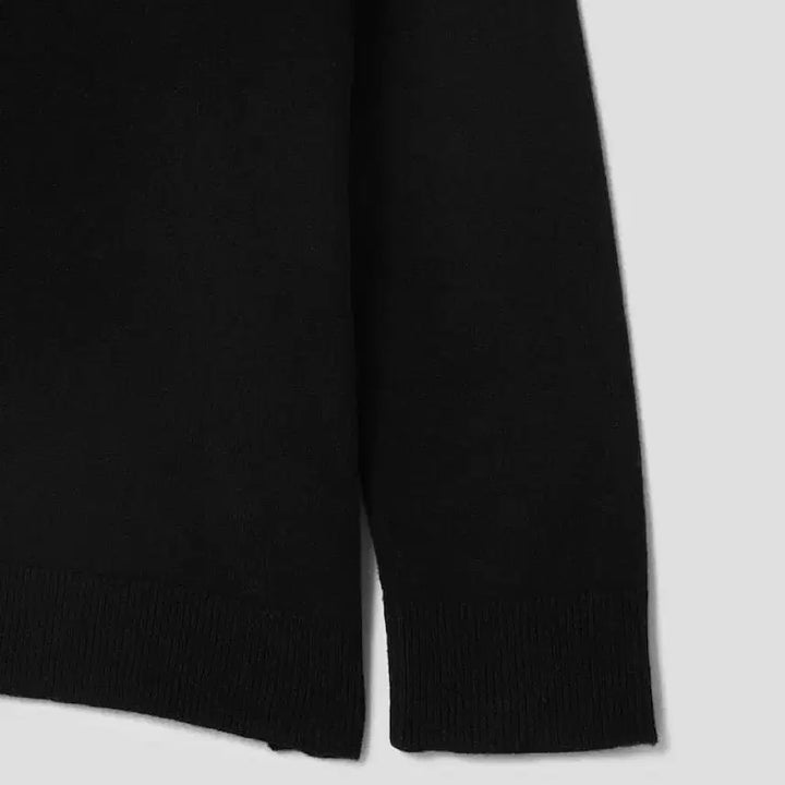 [BUNJANG] Kotelo U-neck Pullover Knit Black / 새상품 kotelo 유넥 풀오버 니트 블랙