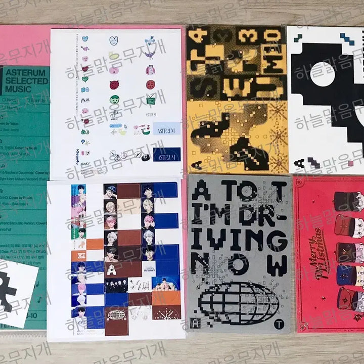 [BUNJANG] PLAVE Asterum Cafe Postcard & Name Sticker Bundle Set / 플레이브 아스테룸 카페 십카페 엽서 케타포 네임스티커 원가이하 양도