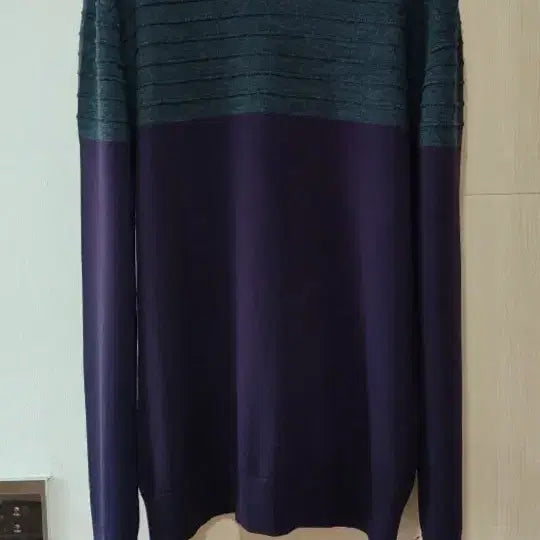 [BUNJANG] Paul Smith Color Block Knit Green/Purple Size 95 / 폴스미스 배색 니트 그린/퍼플 95