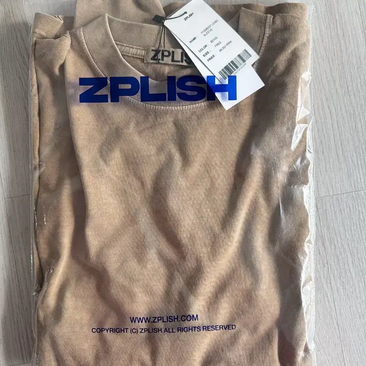 [BUNJANG] Z-FLISH Long Sleeve Beige / 지플리시 피그먼트 롱 슬리브 베이지 새제품미개봉 판매합니다