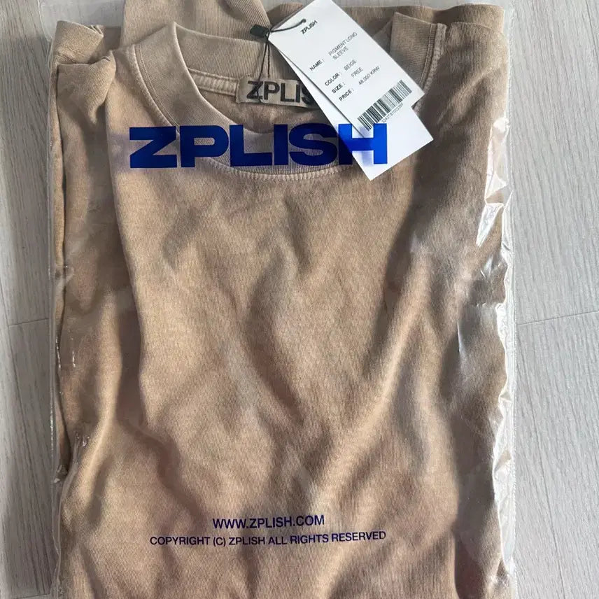 [BUNJANG] Z-FLISH Long Sleeve Beige / 지플리시 피그먼트 롱 슬리브 베이지 새제품미개봉 판매합니다