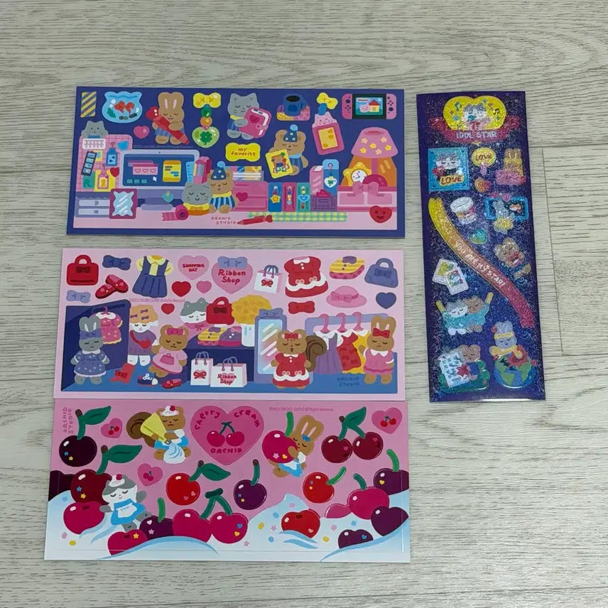 [BUNJANG] Orchid Studio Sticker Bundle Set / 오키드 스튜디오 스티커 4장 일괄