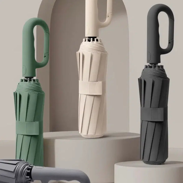 [BUNJANG] Carabiner Handle 3-Section Automatic Umbrella Bundle / (3개일괄판매/새상품)카라비나 손잡이 3단 자동우산