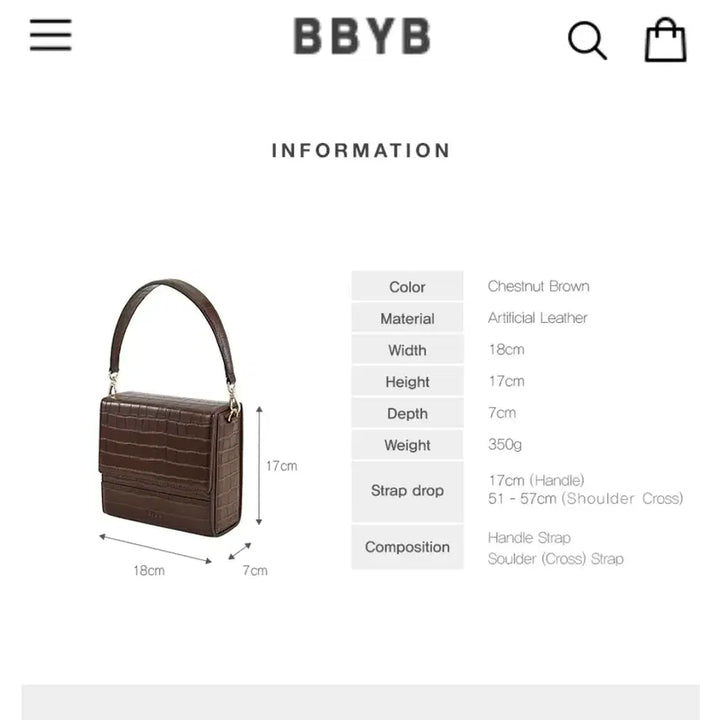 [BUNJANG] BBYB Marron Brown Crossbody Bag / [새상품]백화점입점브랜드 BBYB 마론 브라운 크로스백