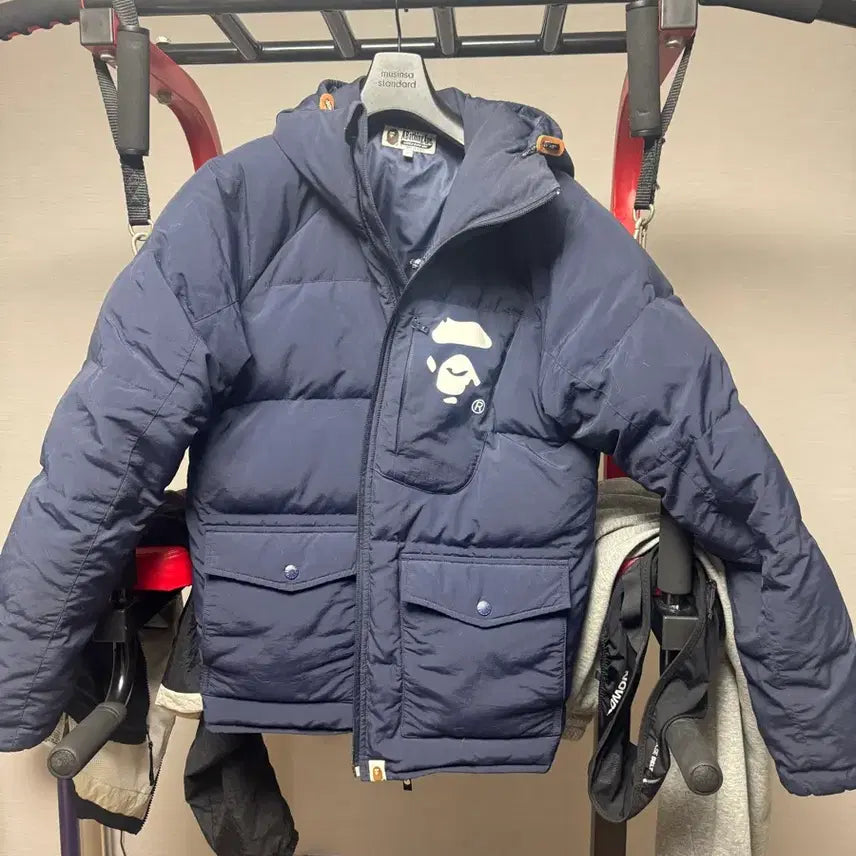 [BUNJANG] BAPE Navy Padded Jacket L / 베이프 네이비 패딩 L