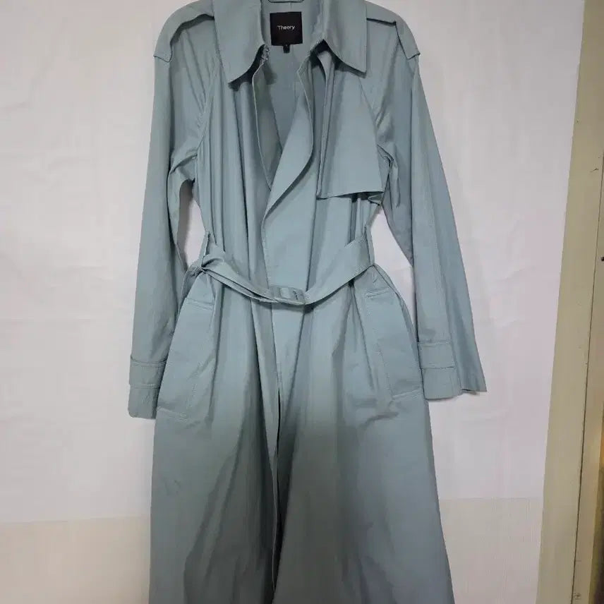 [BUNJANG] Theory Light Blue Trench Coat / Theory 띠어리 라이트블루 트렌치코트