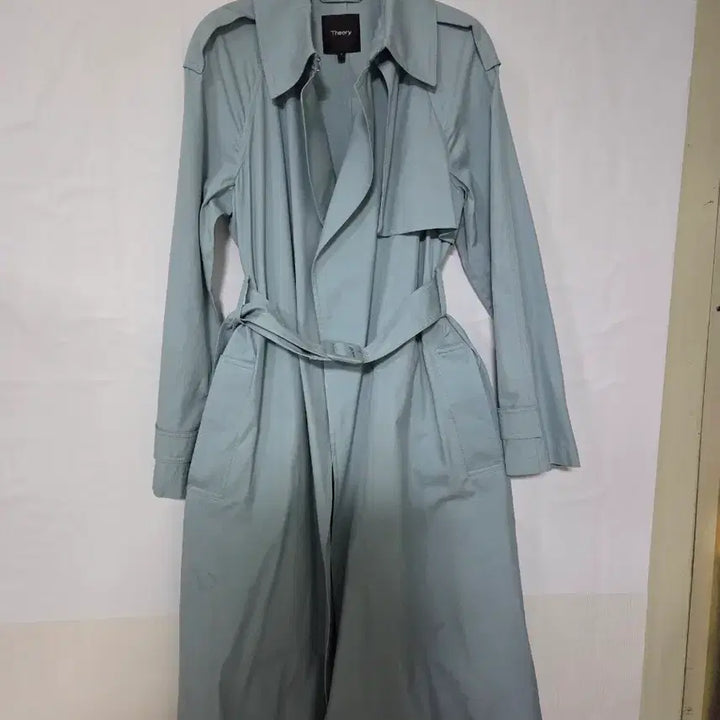 [BUNJANG] Theory Light Blue Trench Coat / Theory 띠어리 라이트블루 트렌치코트
