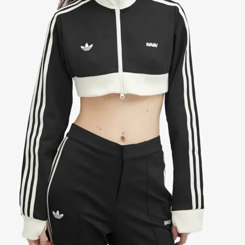 [BUNJANG] Adidas avavav Crop Track Top / (L)아디다스 avavav 크롭 트랙탑 블랙컬러