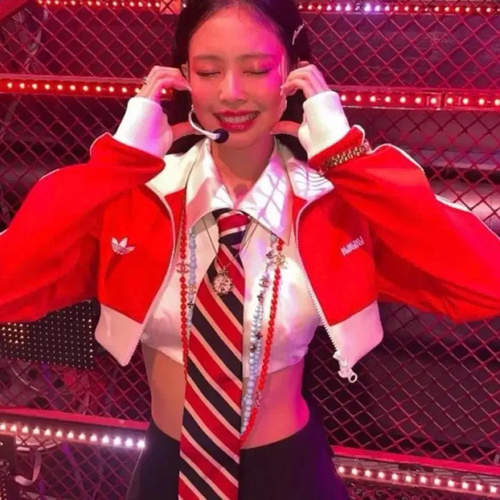 [BUNJANG] Adidas avavav Crop Track Top / (L)아디다스 avavav 크롭 트랙탑 블랙컬러