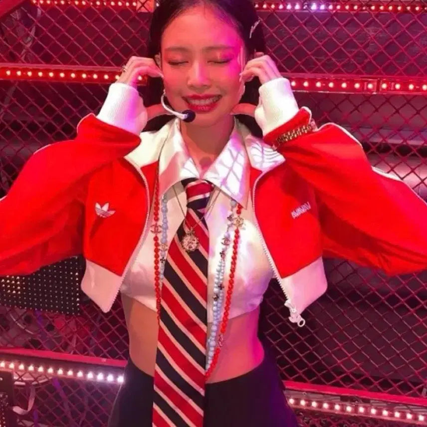 [BUNJANG] Adidas avavav Crop Track Top / (L)아디다스 avavav 크롭 트랙탑 블랙컬러