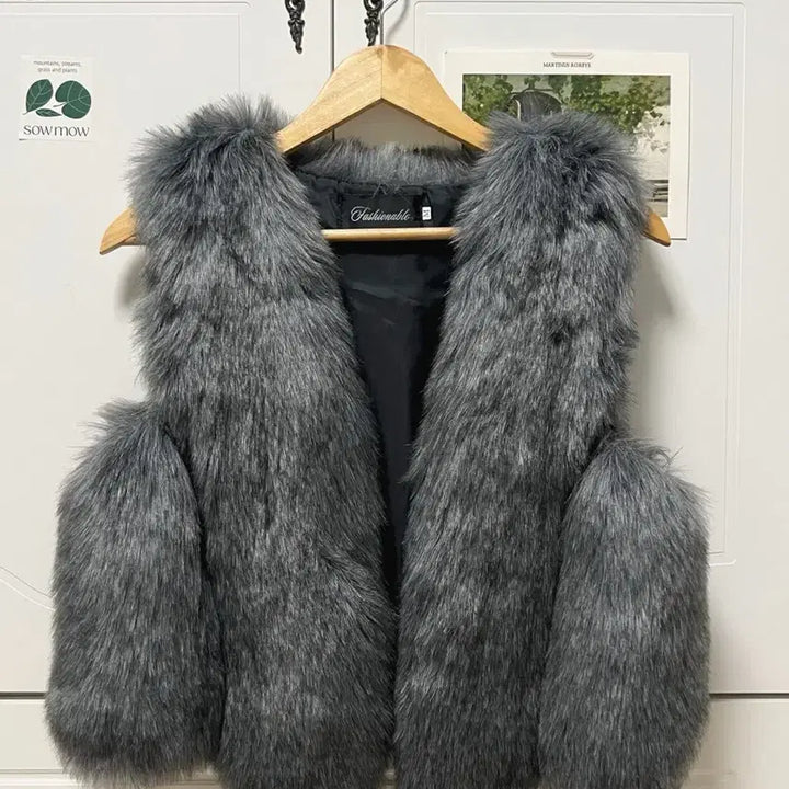 [BUNJANG] Fox Fur Vest / 폭스 퍼jk 털빠짐X 퍼조끼