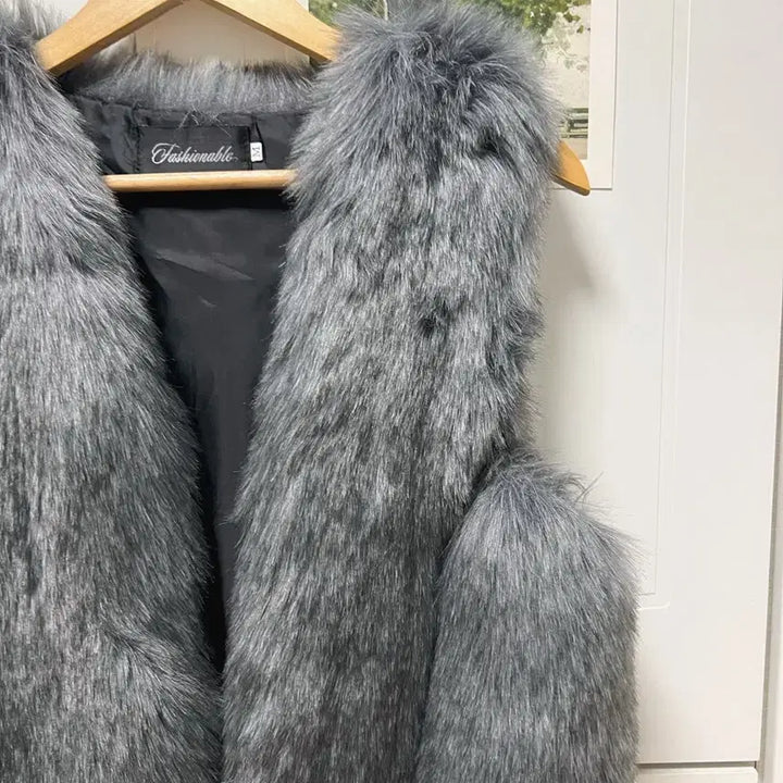 [BUNJANG] Fox Fur Vest / 폭스 퍼jk 털빠짐X 퍼조끼