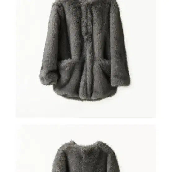 [BUNJANG] Please Project Middle Faux Fur Jacket Gray / 새상품 플리즈프로젝트 미들 퍼 자켓 그레이